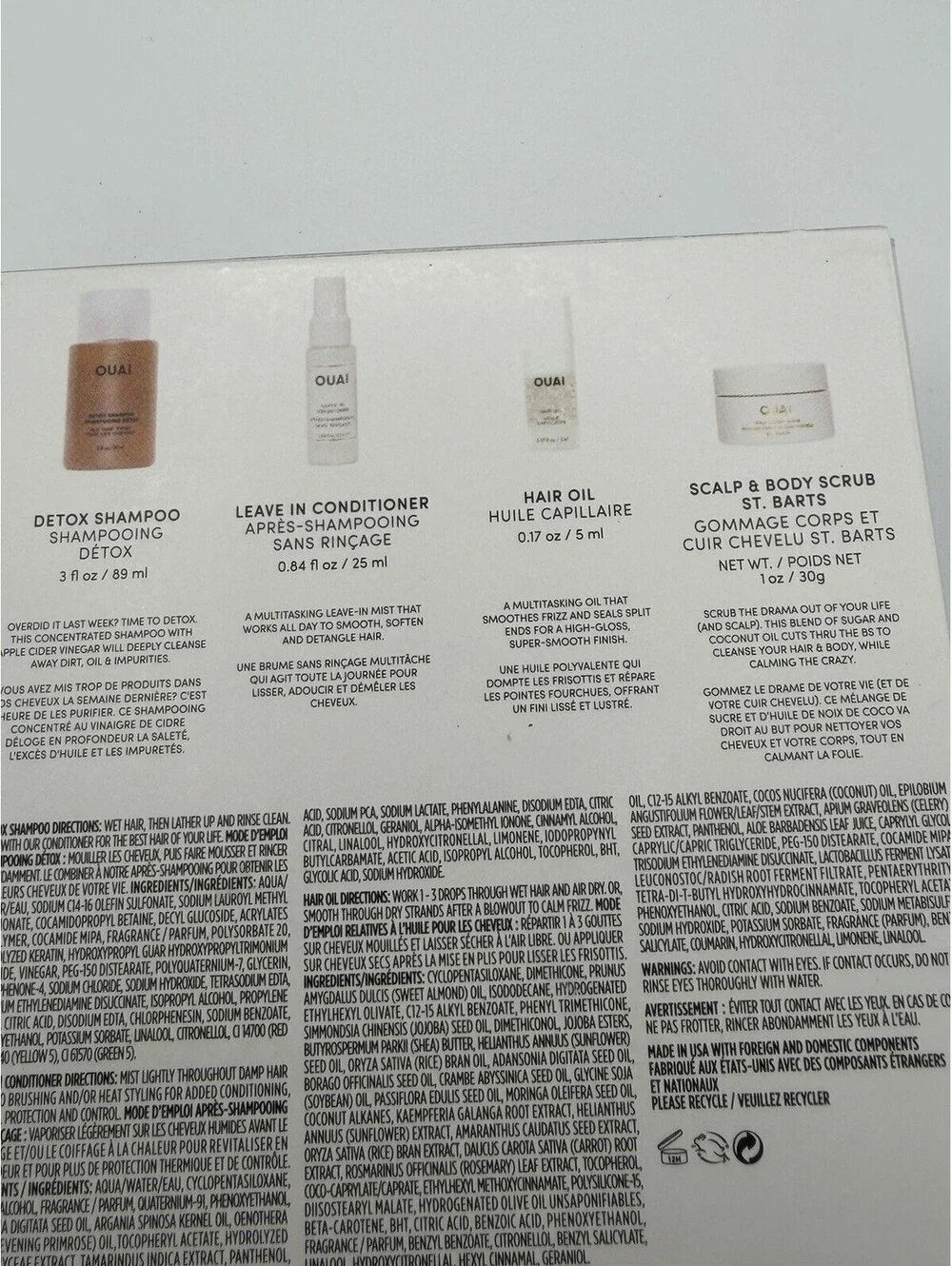OUAI Go All The OUAI Hair Care Set Sephora Insider Detox Shampoo Gift Set New